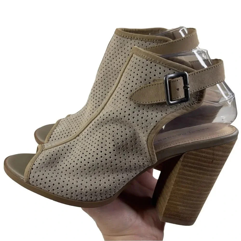 Kelsi Dagger Brooklyn Taupe Goya Perforated Heel - Picture 6 of 8